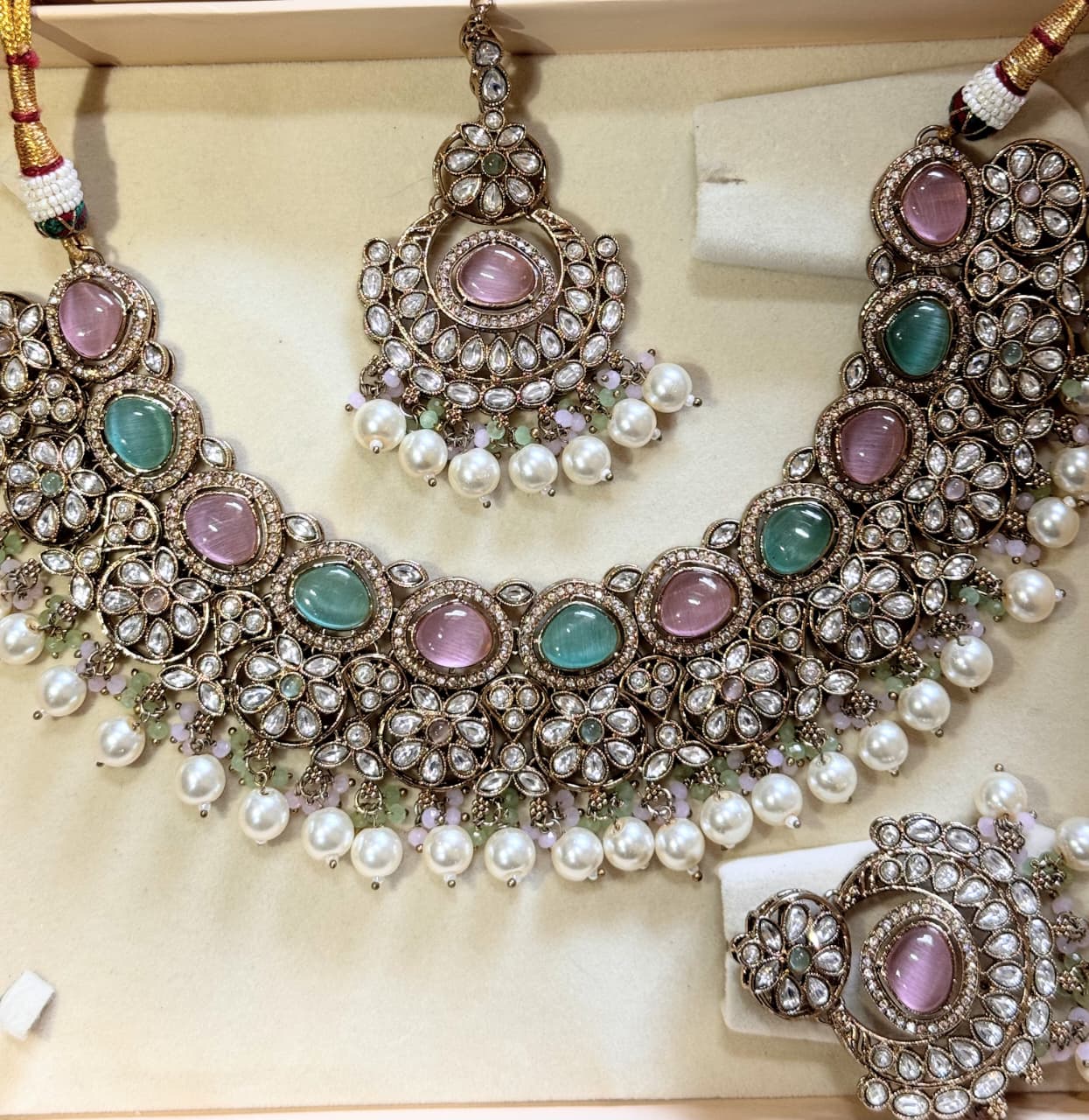 SREE Chandrika Pastel Chandbali Set