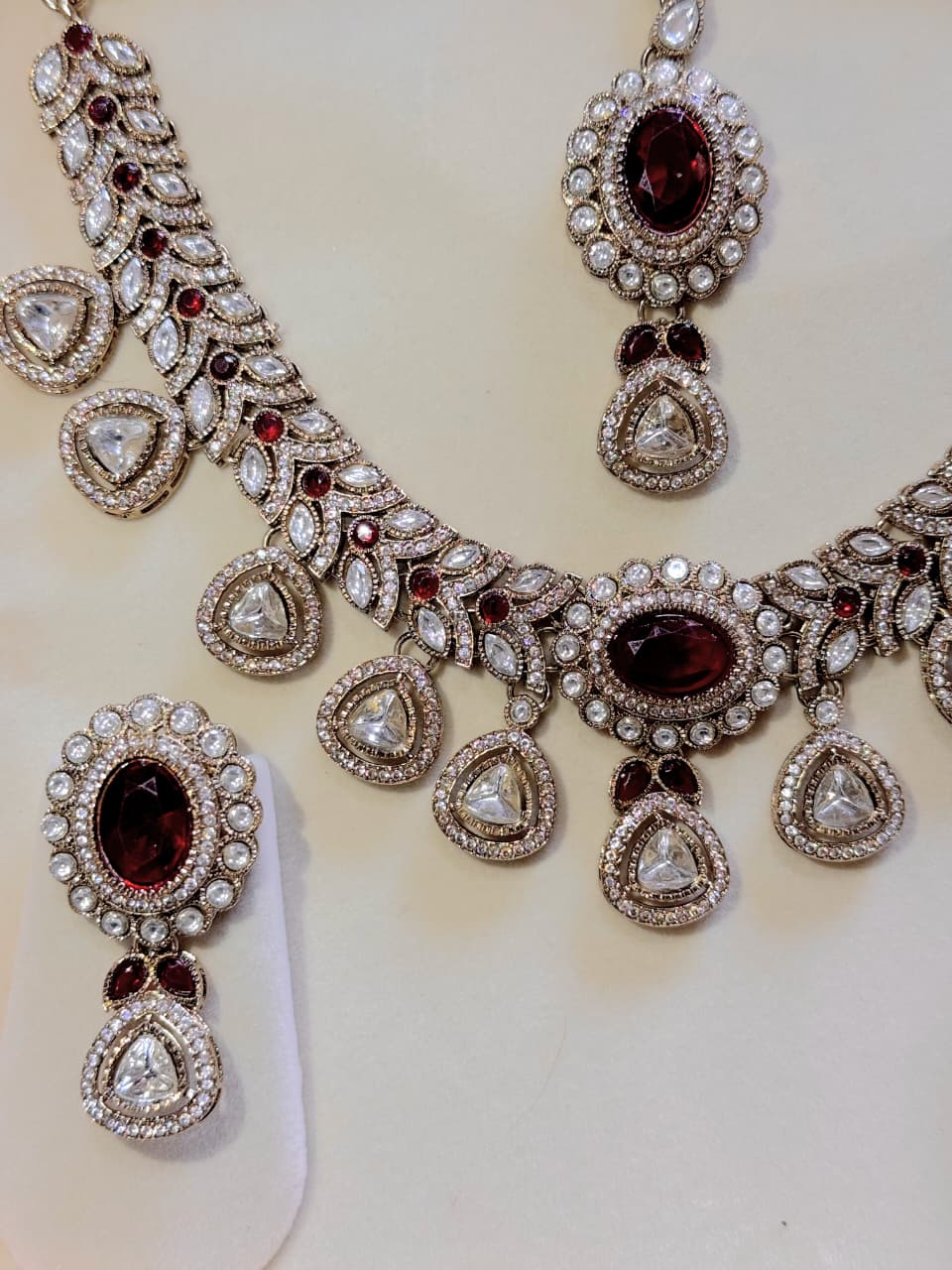 SREE Crimson Eclat Necklace Set